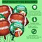 6Pcs Football Party Supplies Kit 3Pcs 26inch Football Balloons & 3Pcs 18inch Field for Birthday Celebrations, Football Party Decorations & Sports-Themed Decor